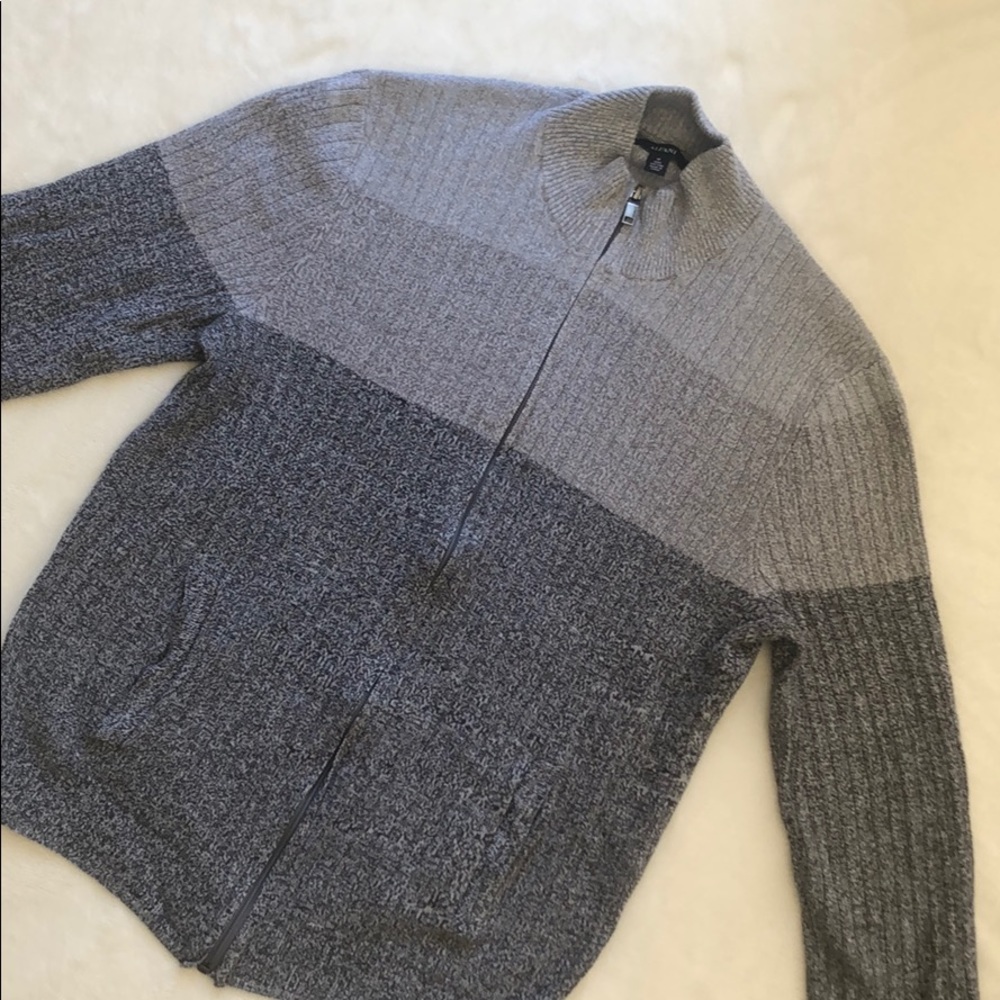 Alfani men’s gray zip up sweater